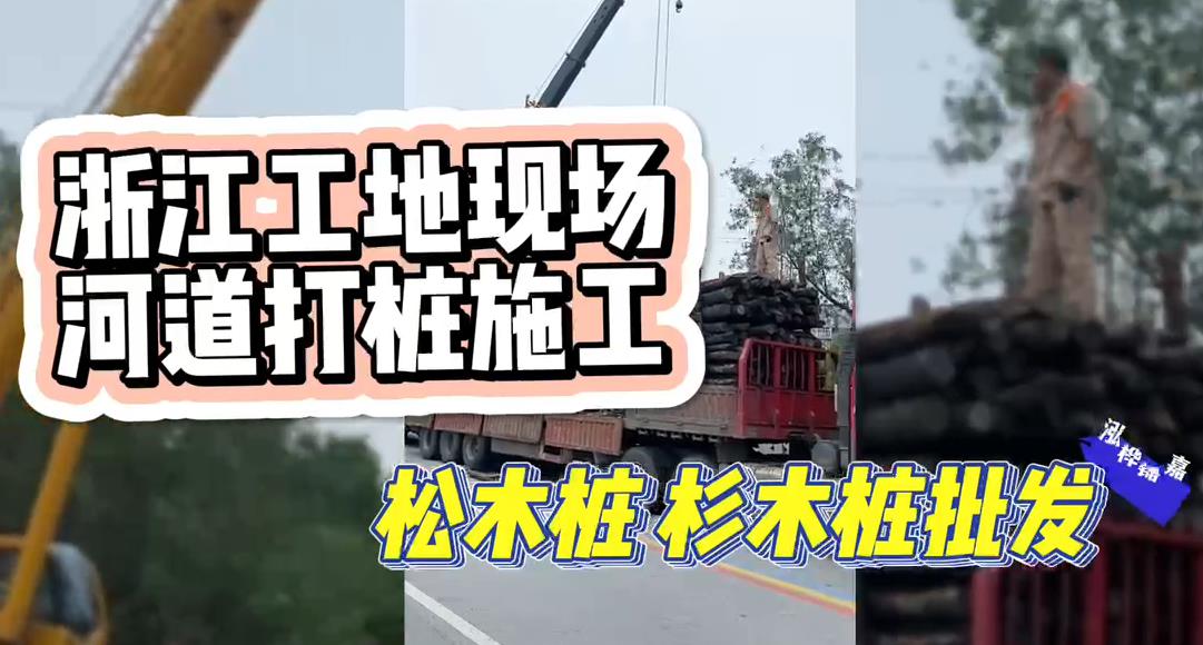 木樁廠(chǎng)家承接松木樁、杉木樁工地施工與批發(fā)視頻